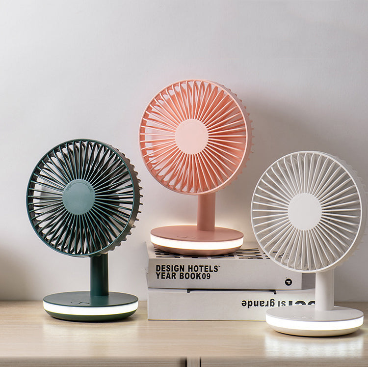 New USB Portable Multifunctional Desktop LED Night Light Mini Fan