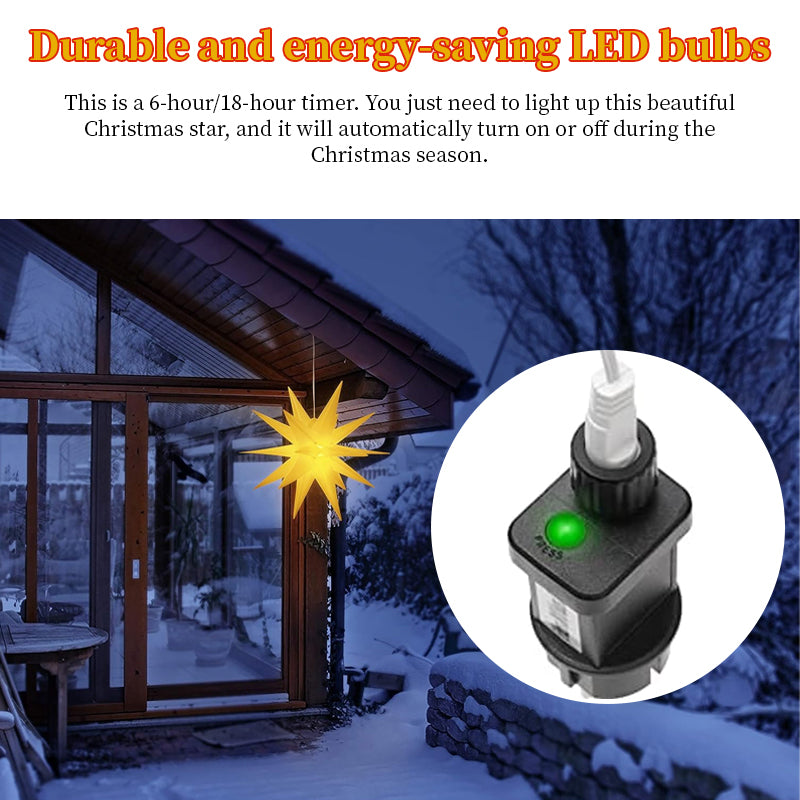 3D XXL LED Star Window Light (60cm) - Warm Glow