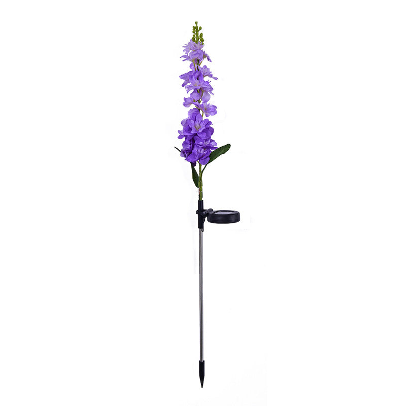 New Led Solar Violet Lawn Light Holiday Decoration Led Simulation Violet Solar Garden Light