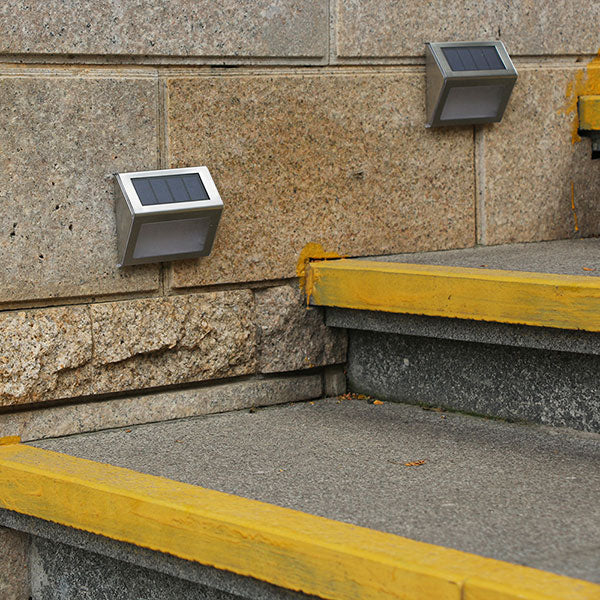 3 LED Solar Light Outdoor Stainless Steel LED Solar Light for Stairs Paths Deck Patio Garden