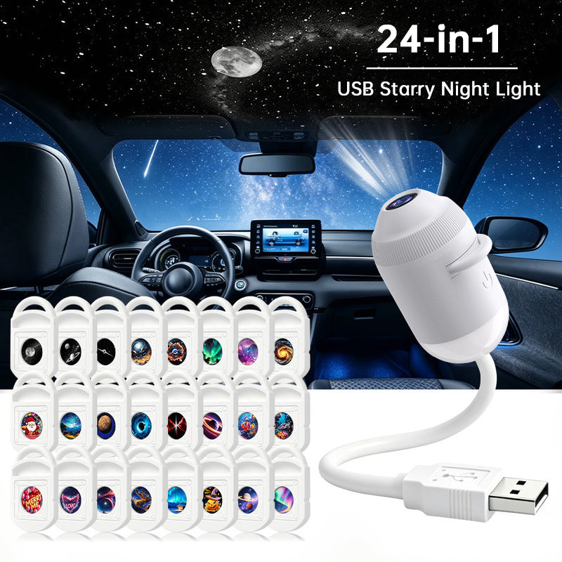 5D Holographic Galaxy & Ocean Projector – Smart LED Night Light with 24 Films for Bedroom & Party Décor