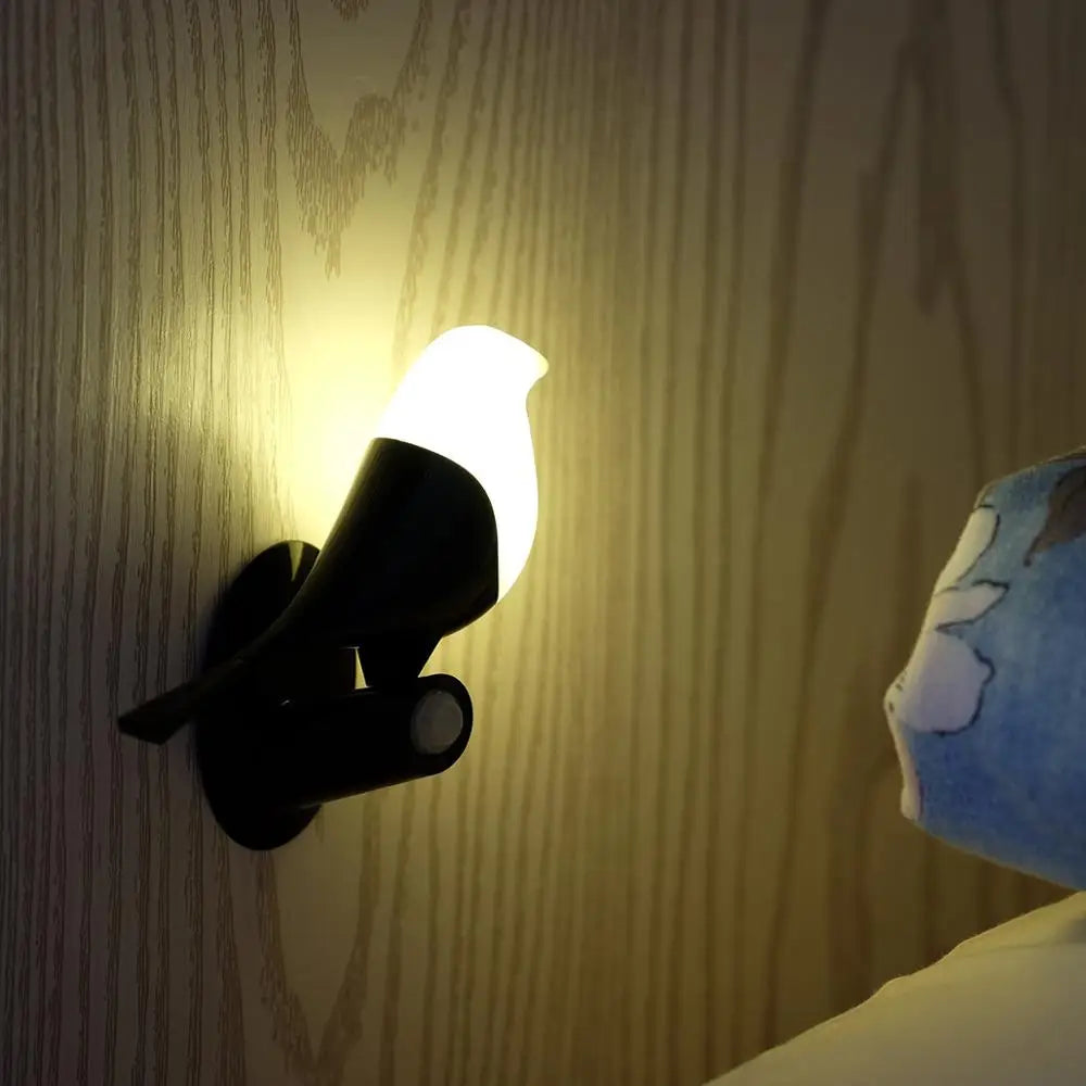 Sensor Bird-shaped USB Powered Night Light LED Bedside Lamp